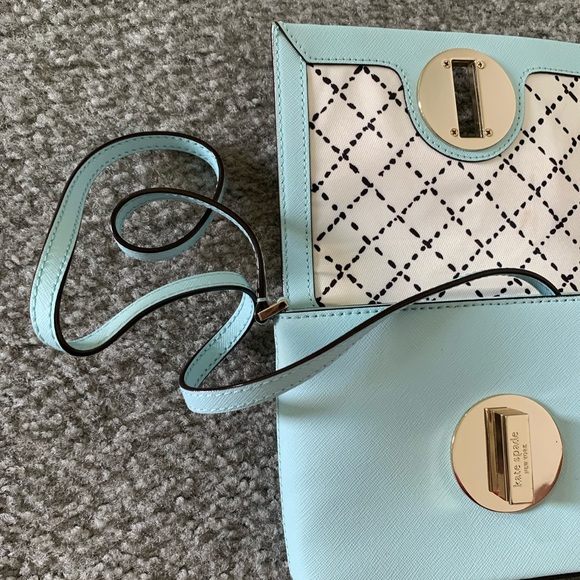 Kate Spade Baby Blue Clutch with strap - Picture 5 of 5